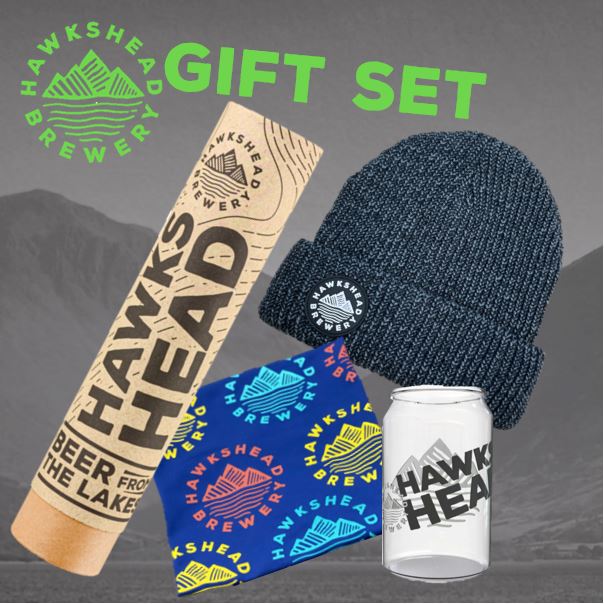 Hawkshead Brewery Bullet Box - Black Beanie, Helles Snood and Can Glass Set
