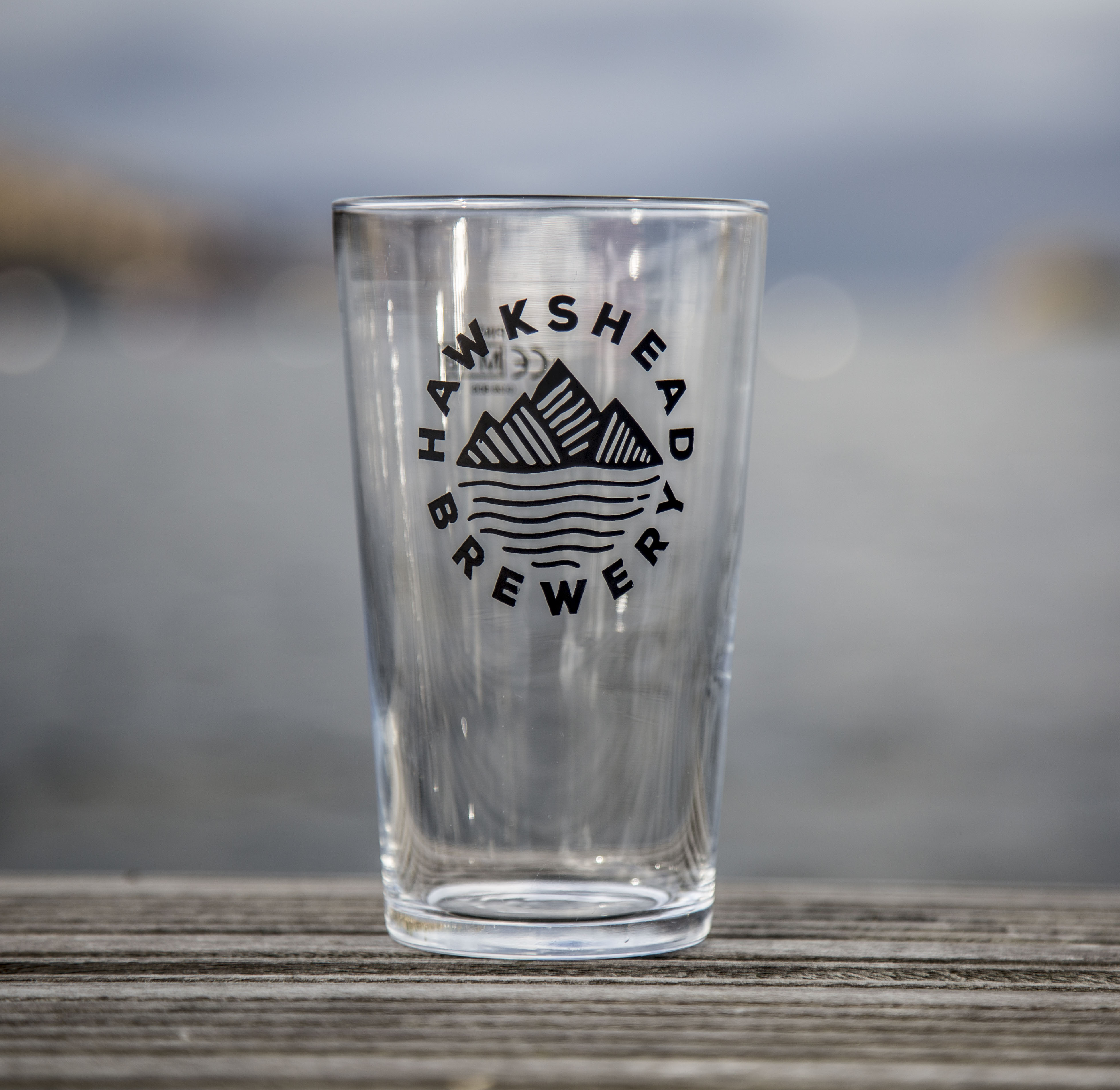 Hawkshead Brewery - Pint Glass Black Logo - HawksheadBrewery