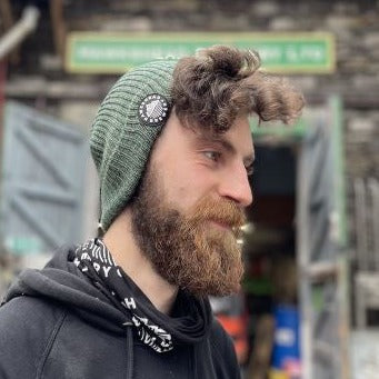 Hawkshead Brewery Bullet Box - Green Beanie, Mosaic Snood and Can Glass Set