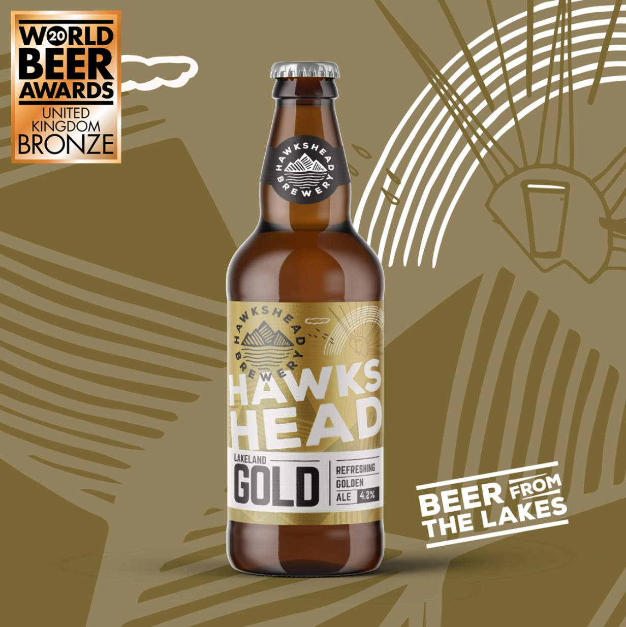 Hawkshead Brewery Lakeland Gold 8x500ml Bottles