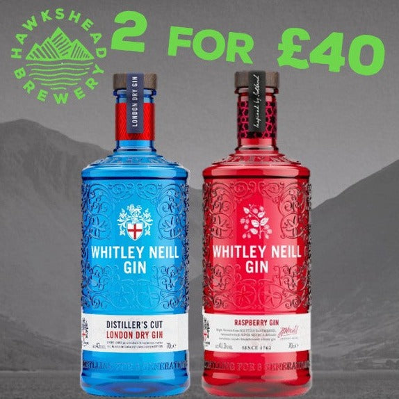 Hawkshead Brewery - 2 for £40! 1x Whitley Neill Distillers Cut & 1xWhitley Neill Raspberry Gin