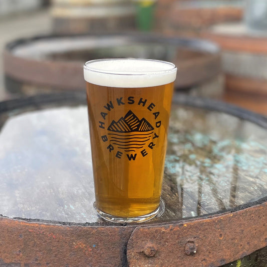 Hawkshead Brewery - Pint Ale Glass Black Logo - HawksheadBrewery