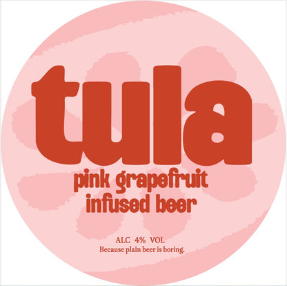 tula pink grapefruit infused beer (4%) 12x440ml Can Case