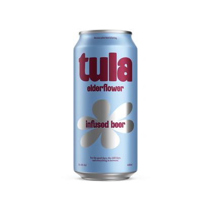 tula elderflower infused beer (4%) 12x440ml Can Case