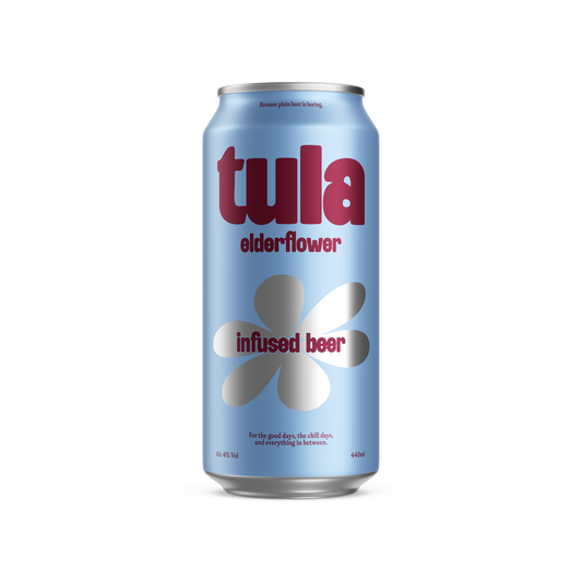 tula elderflower infused beer (4%) 12x440ml Can Case