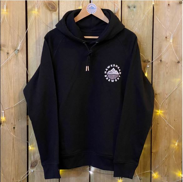 Hawkshead Brewery - Black Pullover Hoodie White Logo