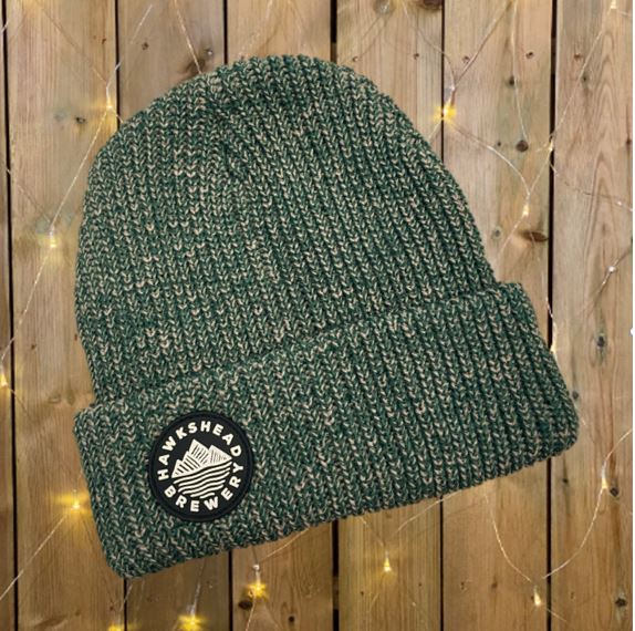 Hawkshead Brewery Chunky Knit Green Beanie 