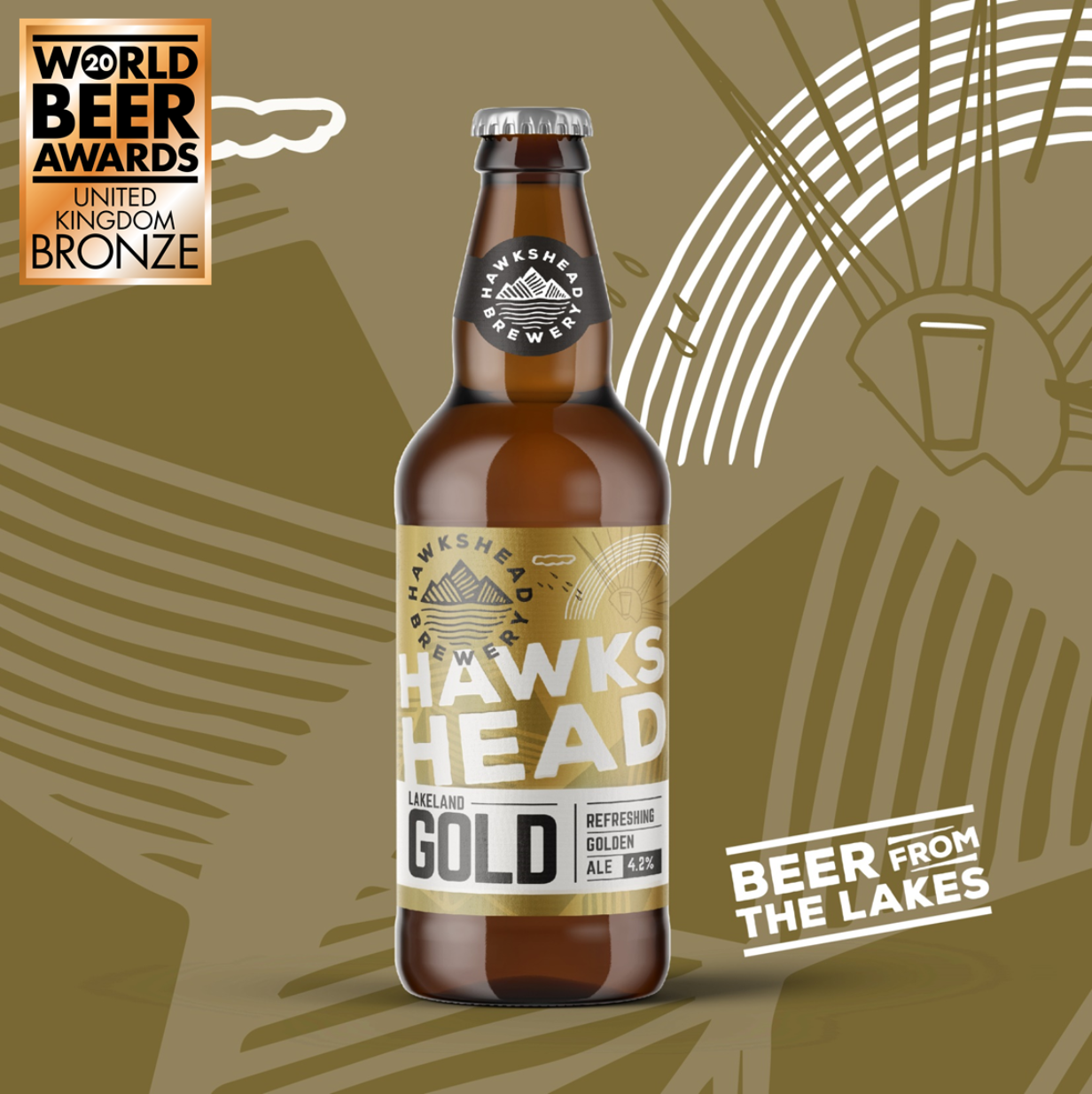 Hawkshead Brewery Lakeland Gold 8x500ml Bottles 