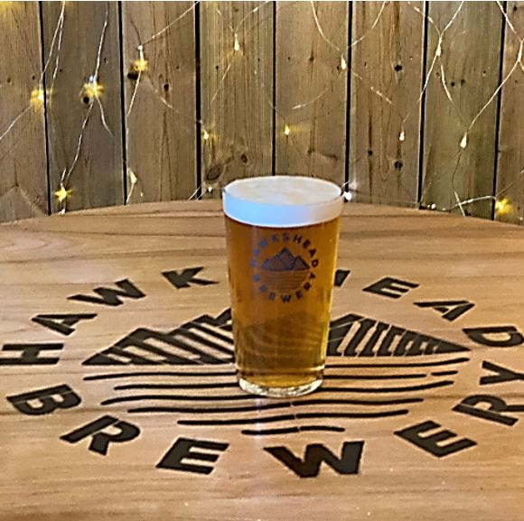 Hawkshead Brewery - Pint Glass Black Logo - HawksheadBrewery