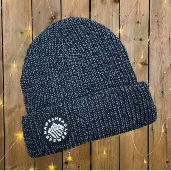 Hawkshead Brewery Chunky Knit Black Beanie 